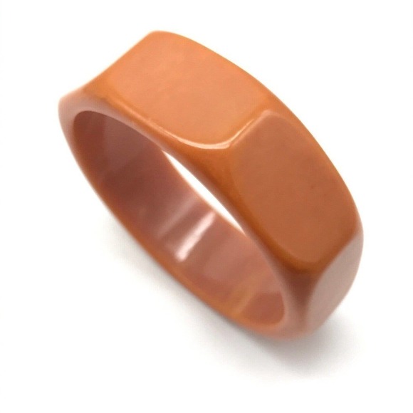 Vintage Chunky Octagon Shaped Bakelite Bangle Bracelet 8" - Picture 5 of 9